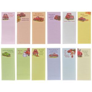 Vintage Truck Inspirational 2.5" x 6" Memo Pad with Magnetic Backing, 12 Pack